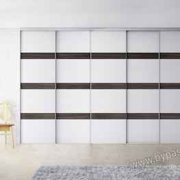 SKYDEDØRE FUNKIS DESIGN - Hvid Eg struktur