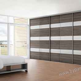 SKYDEDØRE MODERN DESIGN - Brændt Eg struktur