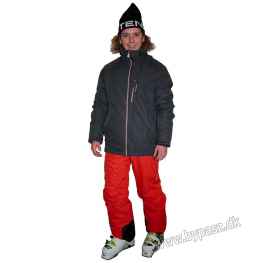 Tenson Skisæt, koksgrå jakke, orange buks