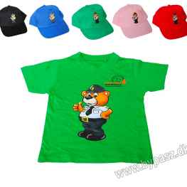 Bamse Betjent Cap + Grøn T-shirt 